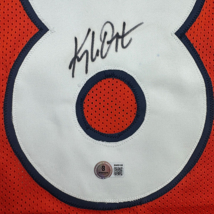 Autographed/Signed Kyle Orton Denver Orange Football Jersey Beckett BAS COA