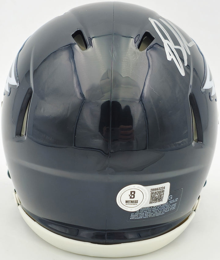 Brandon Graham Signed Eagles 2022 Alternate Black Speed Mini Helmet Beckett Wit