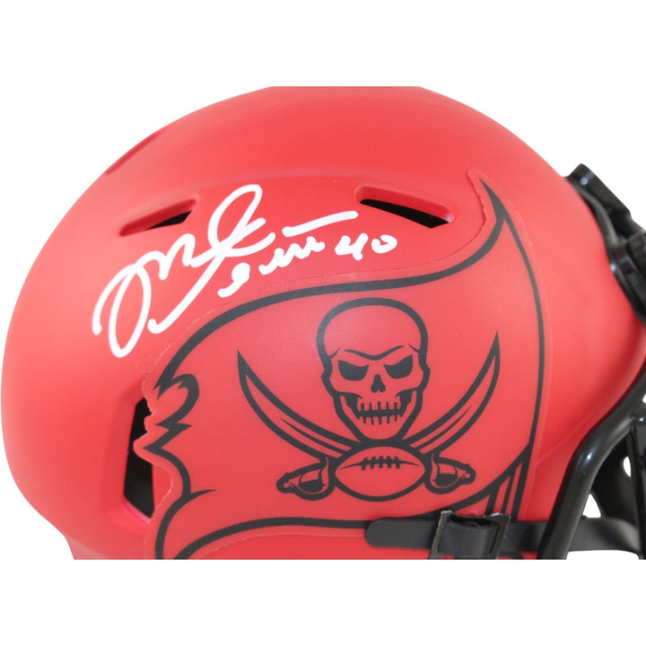 Mike Alstott Autographed Tampa Bay Buccaneers Rave Mini Helmet Beckett 54111