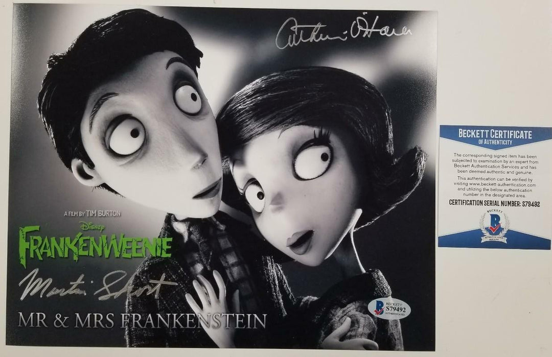 Martin Short & Catherine O'Hara signed Frankenweenie 8x10 Photo ~Beckett BAS COA
