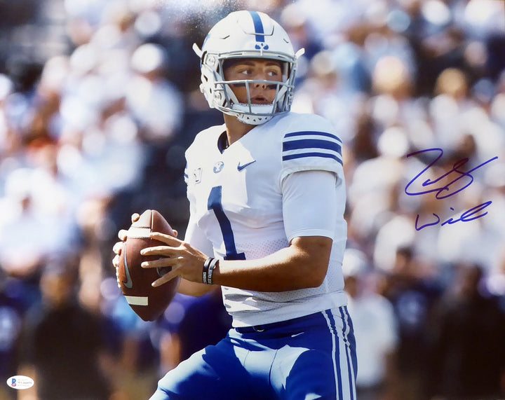 Zach Wilson Signed 16x20 Photo BYU Cougars Beckett BAS