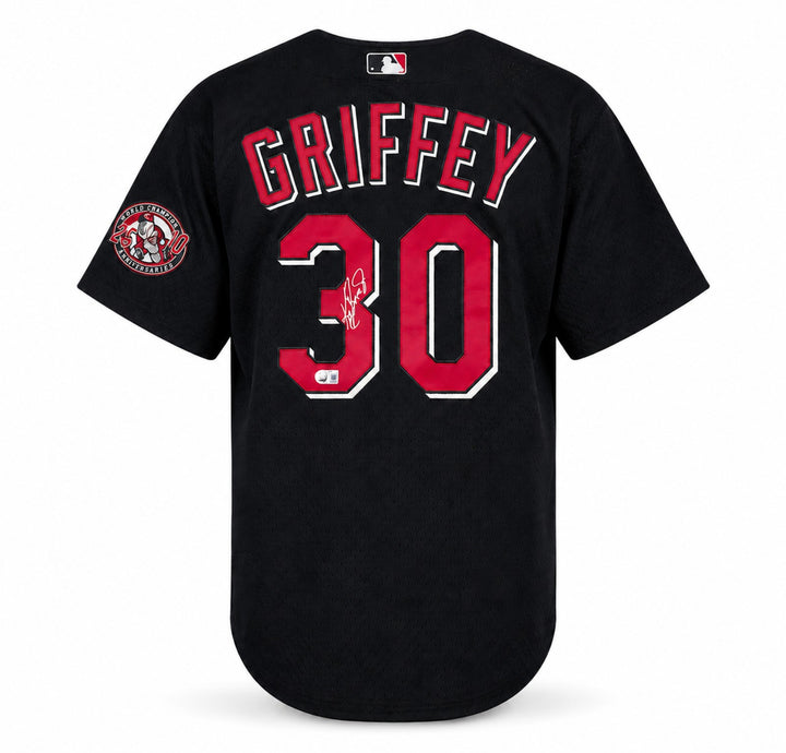 Cincinnati Reds Ken Griffey Jr. Signed Black Mitchell & Ness BP Jersey Size 48