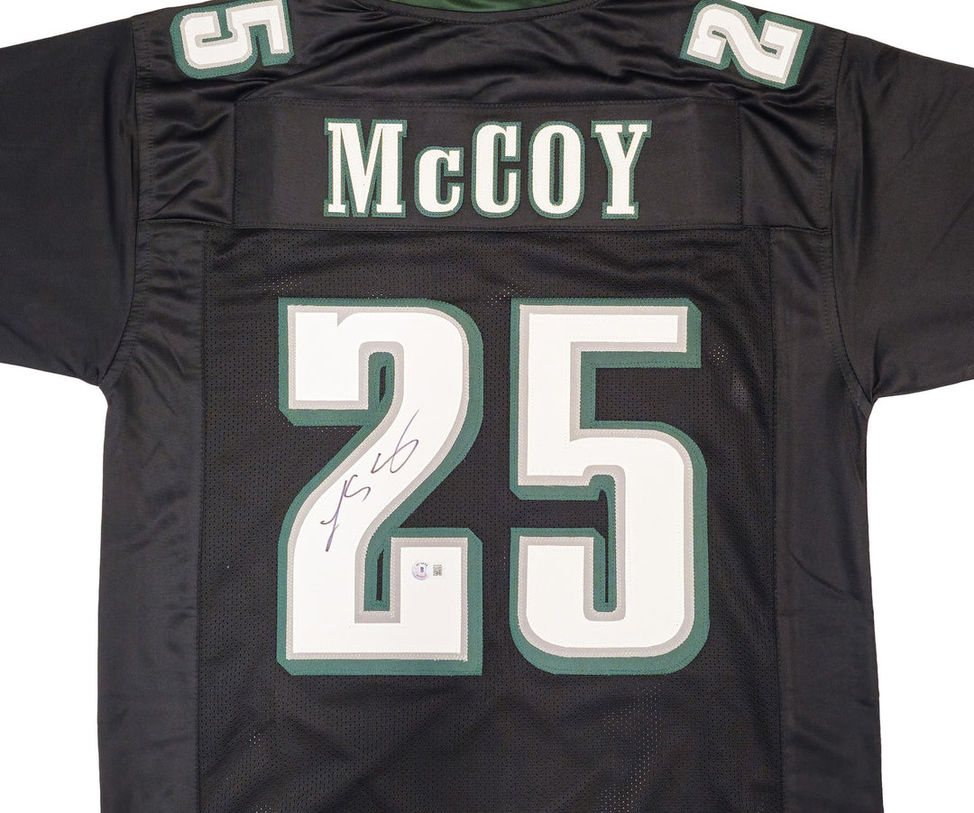 Philadelphia Eagles LeSean McCoy Signed Black Jersey Beckett Witness