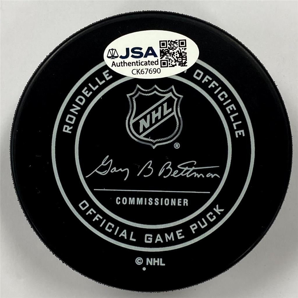 Adrian Kempe signed Los Angeles Kings Official Game Puck autograph JSA
