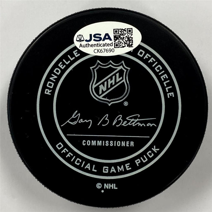 Adrian Kempe signed Los Angeles Kings Official Game Puck autograph JSA