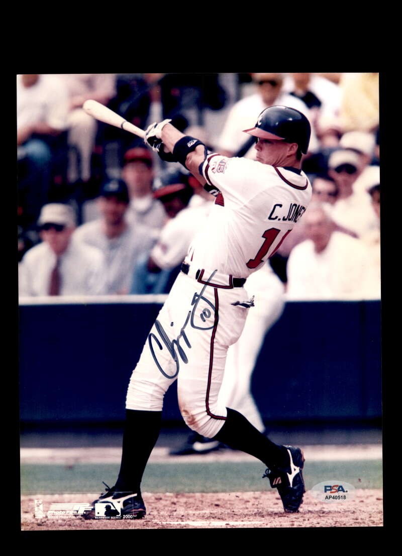 Chipper Jones PSA DNA Signed 8x10 Photo Autographed Braves