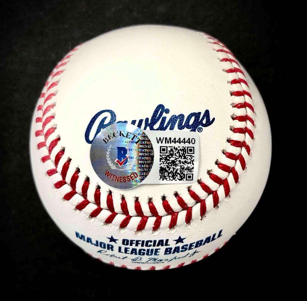 Eric Gagne full name autograph "CY 03" signed MLB Baseball BAS Beckett Witness