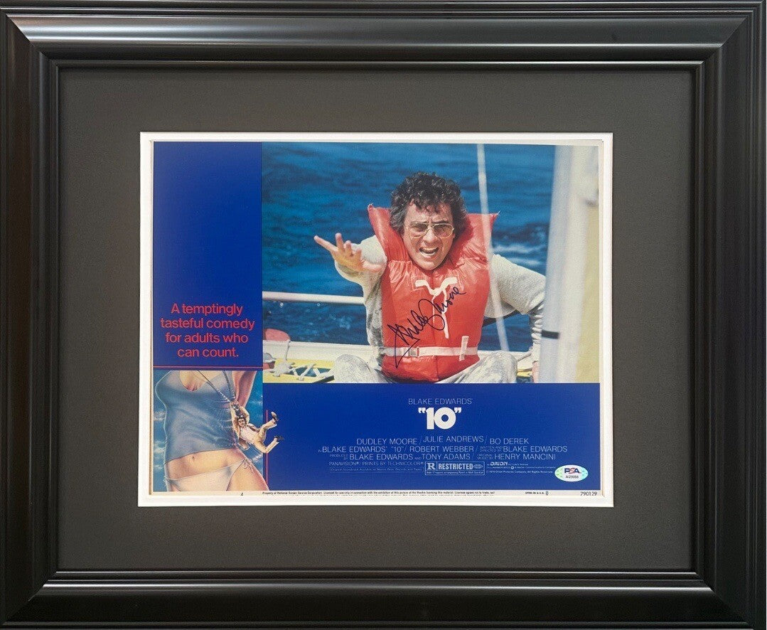 Dudley Moore Signed 11x14 Framed Photo Lobby Movie 10 Poster Rare Auto PSA COA