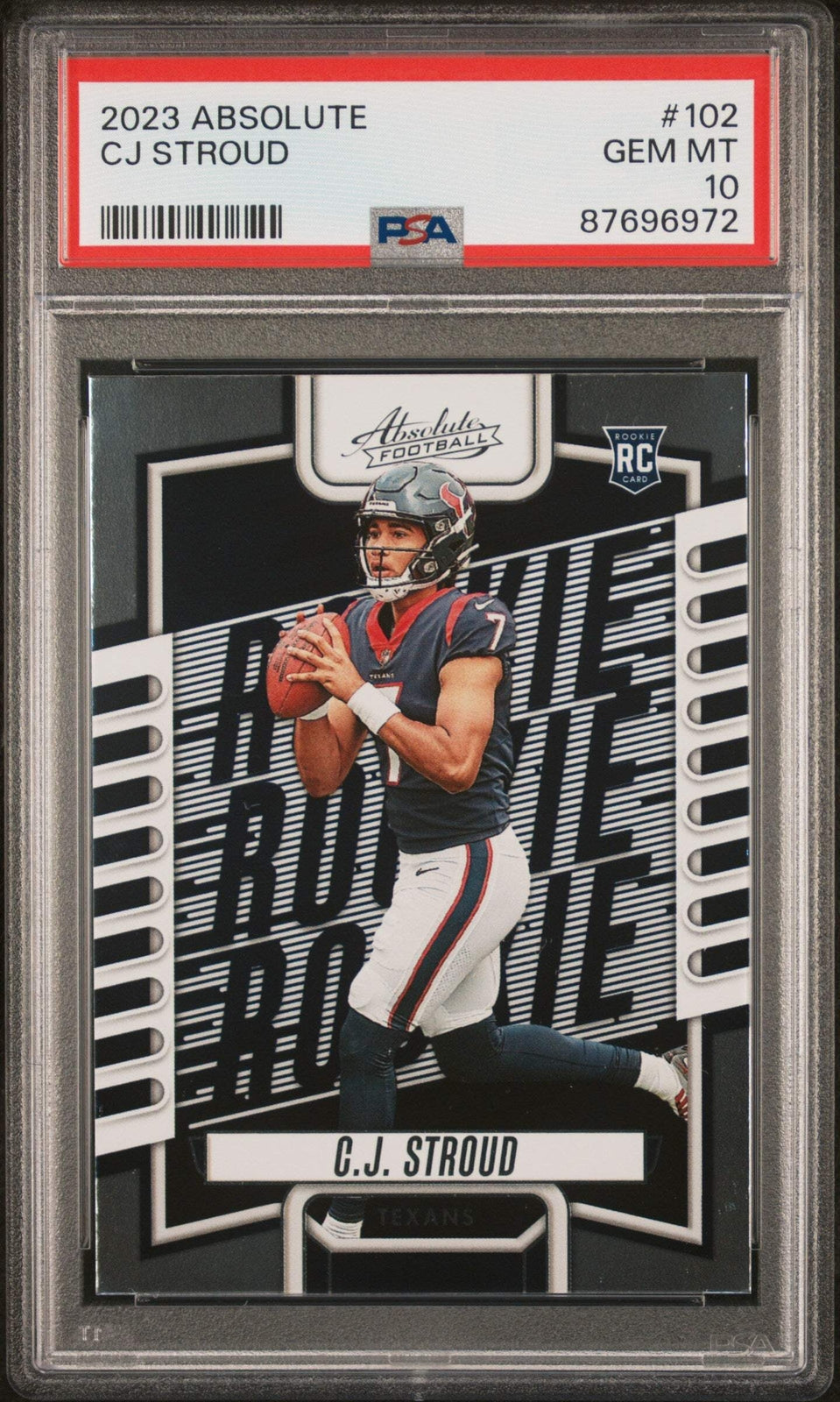 Graded 2023 Panini Absolute CJ Stroud #102 Rookie RC Football Card PSA 10 Gem