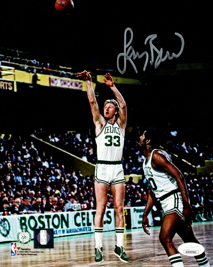 Larry Bird Signed Framed 8x10 Photo Boston Celtics JSA
