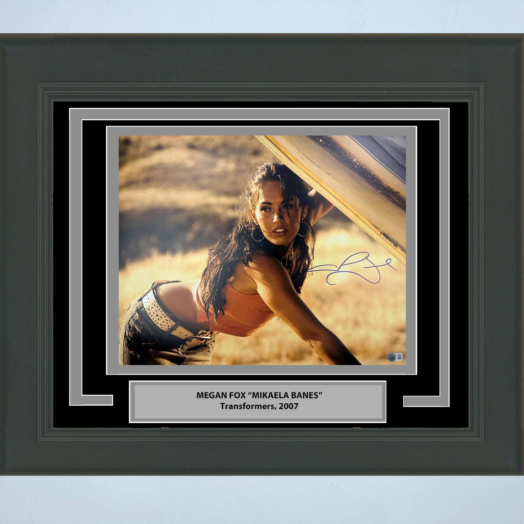Framed Autographed/Signed Megan Fox Transformers 16x20 Photo Beckett BAS COA