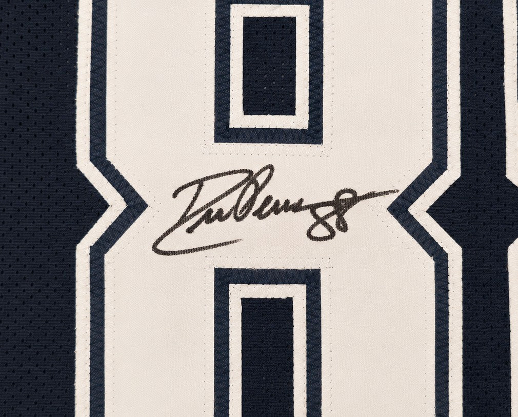 Dallas Cowboys Drew Pearson Signed Blue Jersey Beckett BAS Witness