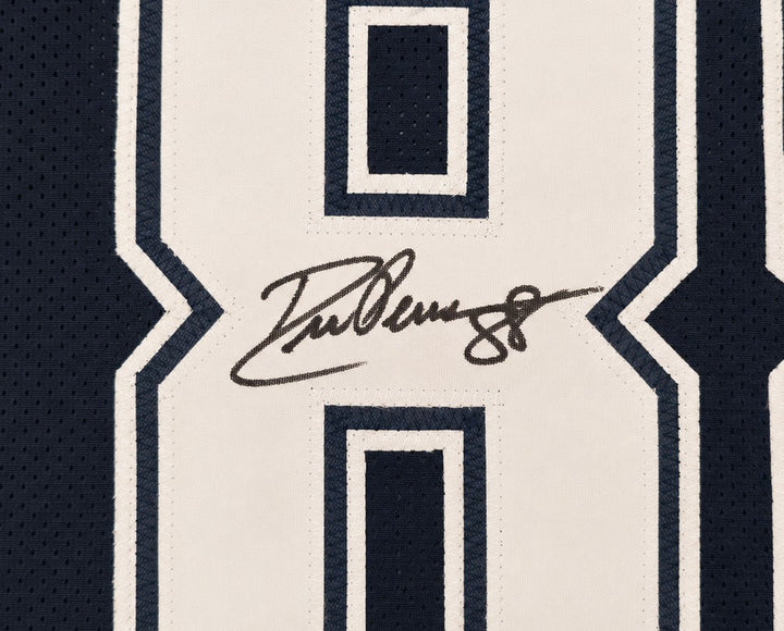 Dallas Cowboys Drew Pearson Signed Blue Jersey Beckett BAS Witness