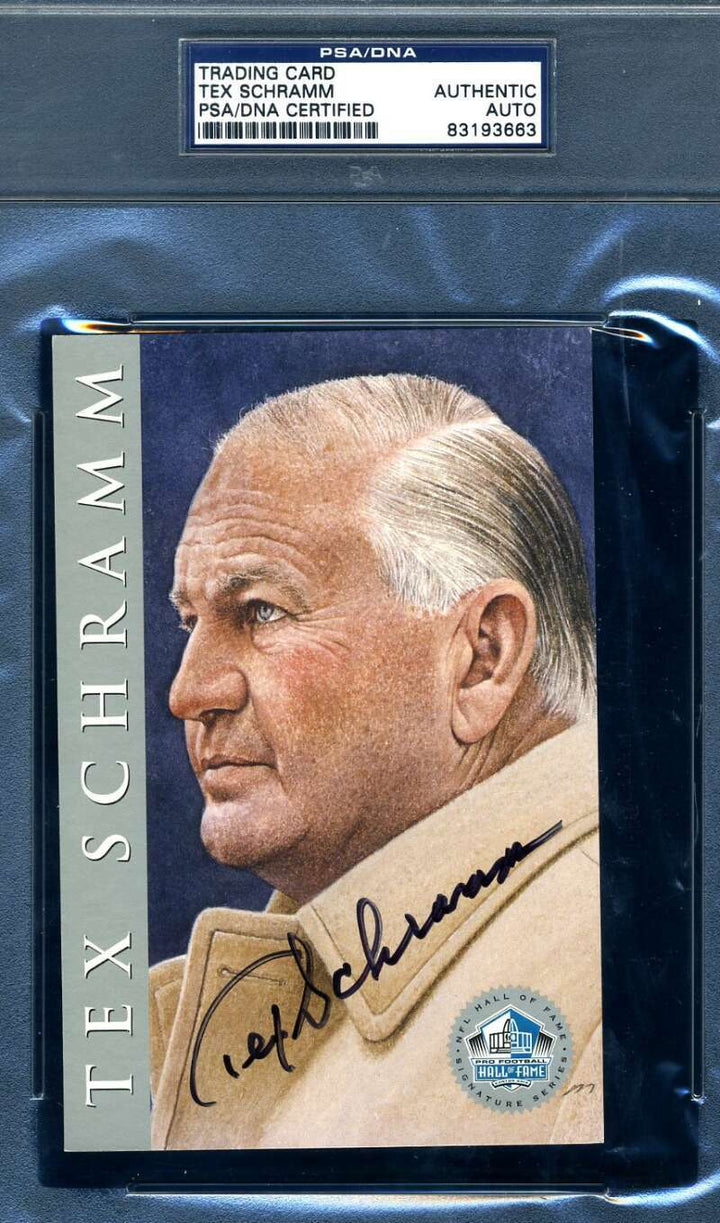 Tex Schramm PSA DNA Signed Slabbed 1998 HOF Signature Series Autograph