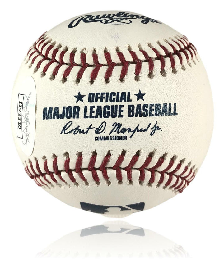 Travis Shaw Autographed OMLB Baseball Red Sox Blue Jays JSA COA Signed