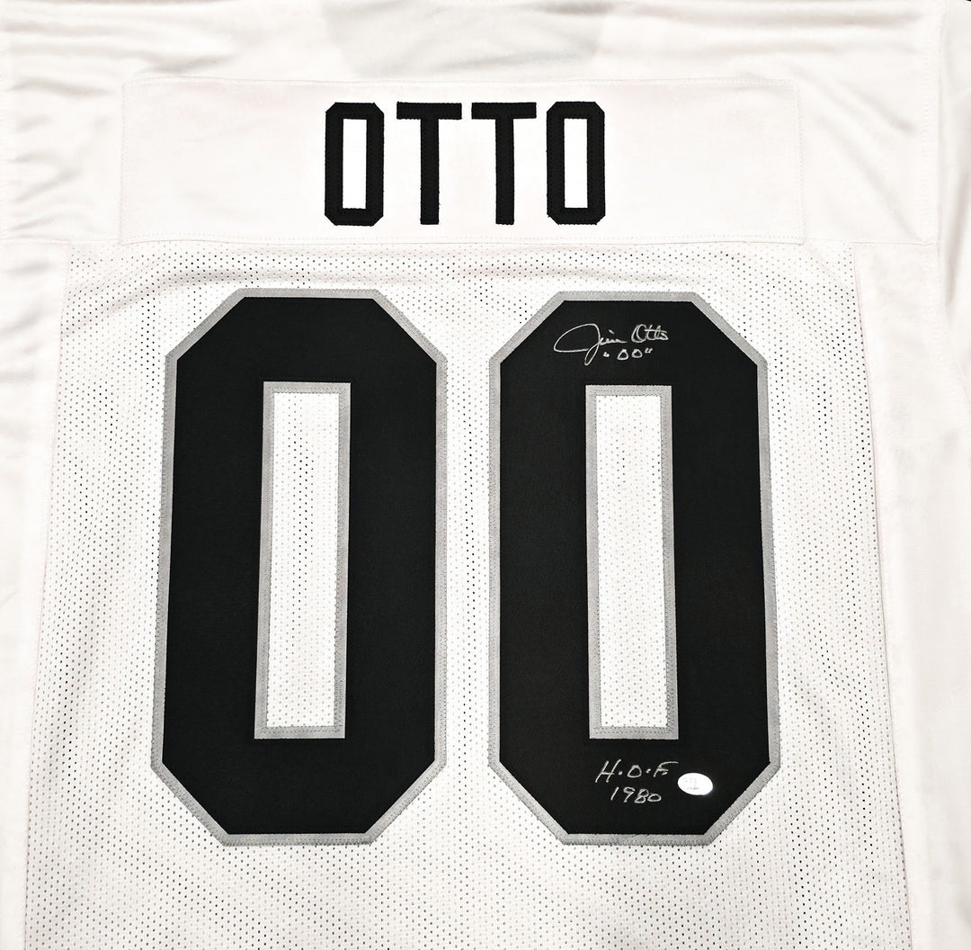Oakland Raiders Jim Otto Autographed White Jersey GTSM