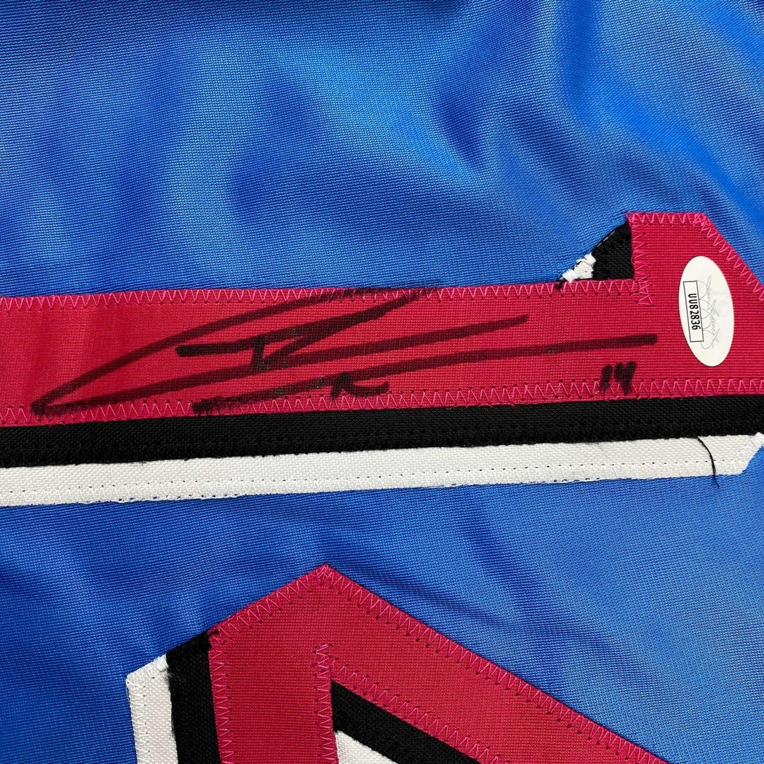 Autographed/Signed Tyler Herro Miami Blue Vice City Jersey JSA COA