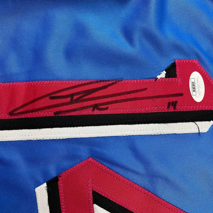 Autographed/Signed Tyler Herro Miami Blue Vice City Jersey JSA COA