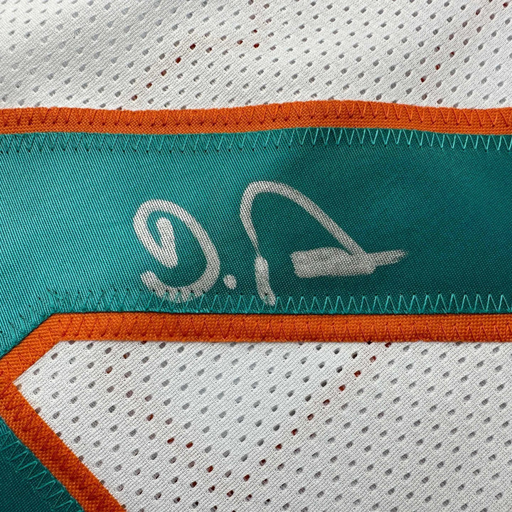 Autographed/Signed De'Von DeVon Achane Miami White Jersey Beckett BAS COA