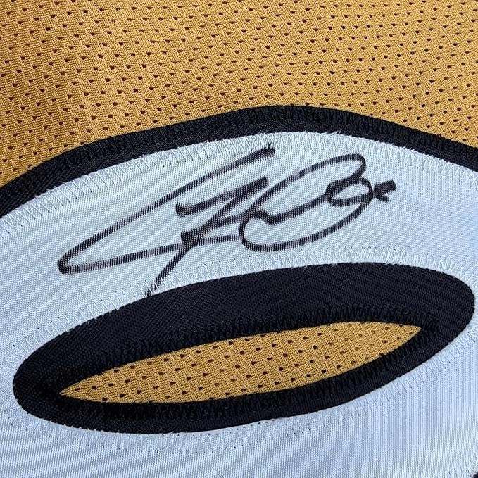 Framed Autographed/Signed Gilbert Arenas 35x39 Washington Gold Jersey COA