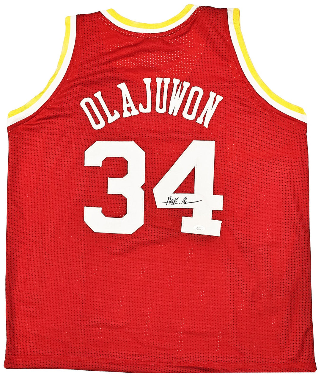 Houston Rockets Hakeem Olajuwon Signed Red Jersey The Dream JSA
