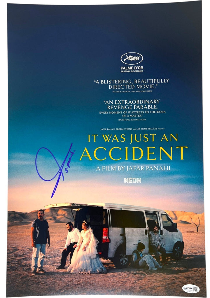JAFAR PANAHI SIGNED IT WAS JUST AN ACCIDENT 12X18 MOVIE POSTER PHOTO AUTO JSA
