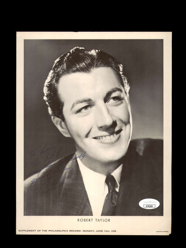 Robert Taylor JSA Coa Signed 8x10 Photograph Autograph
