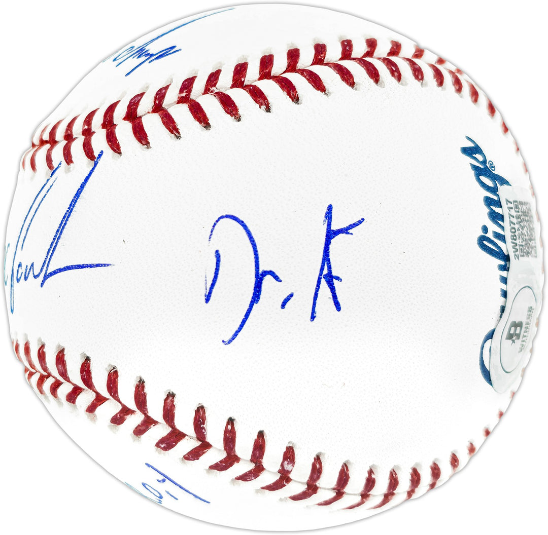 Dwight Doc Gooden Auto MLB Statball Baseball Mets 86 WS Champ Stats Beckett