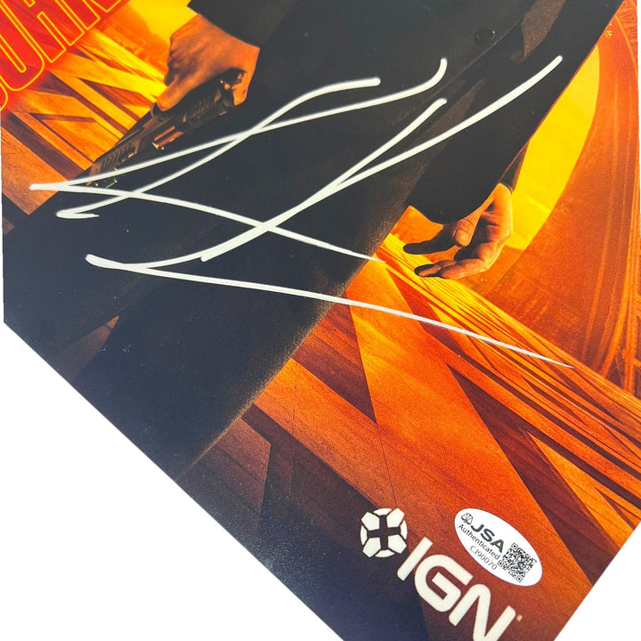 KEANU REEVES SIGNED JOHN WICK CHAPTER 4 12X18 MOVIE POSTER PHOTO JSA COA
