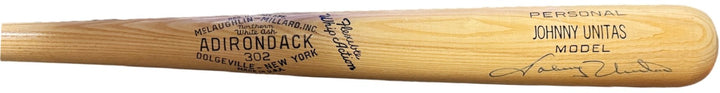 Johnny Unitas signed Adirondack Personal Model 302 Bat- Beckett  Review (Colts)