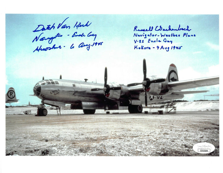 Van Kirk/Gackenbach signed WWII 8x10 Photo Enola Gay Hiroshima, Nagasaki - JSA