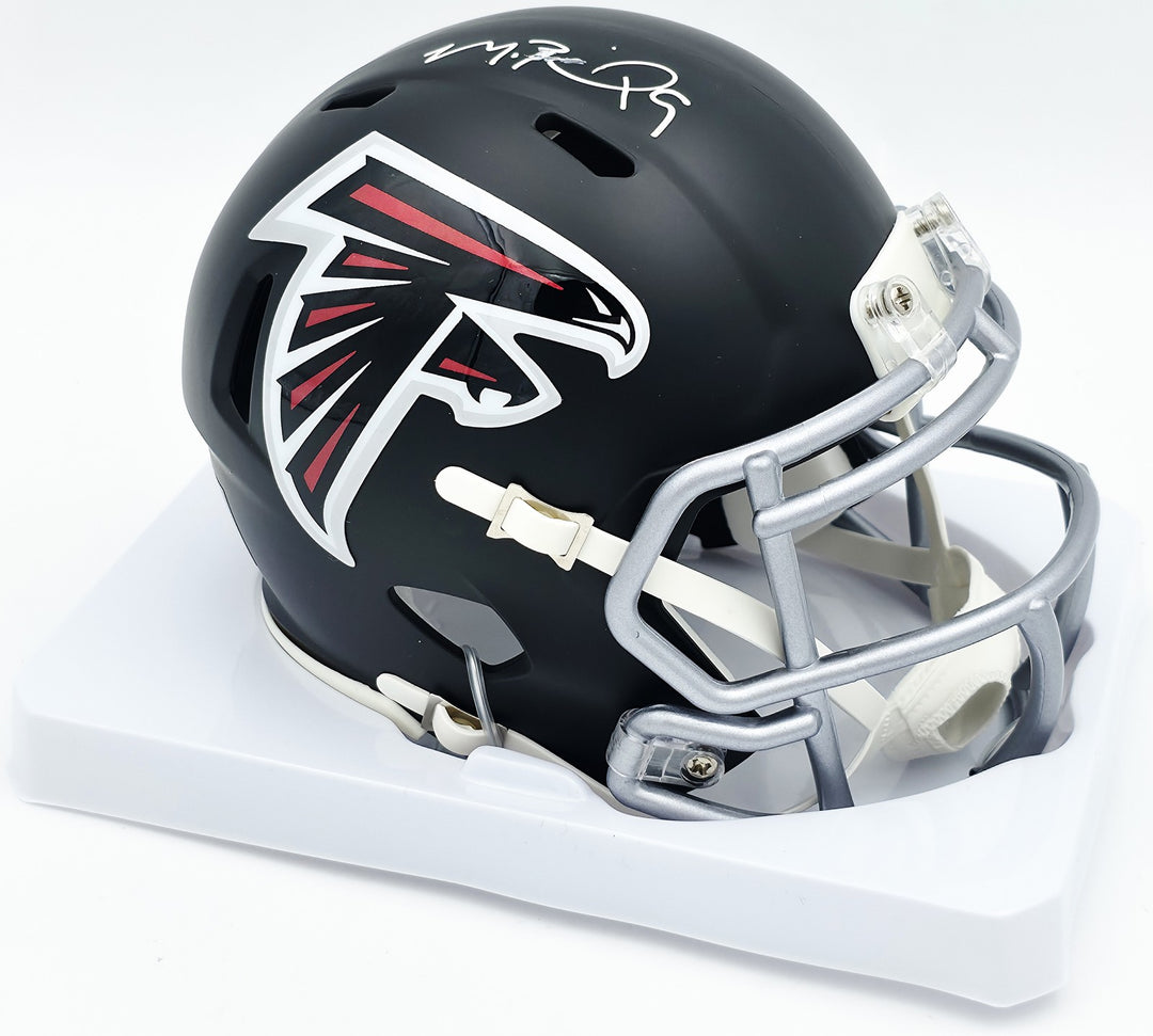 Michael Penix Jr. Signed Falcons Black Speed Mini Helmet Beckett Wit #2W906732