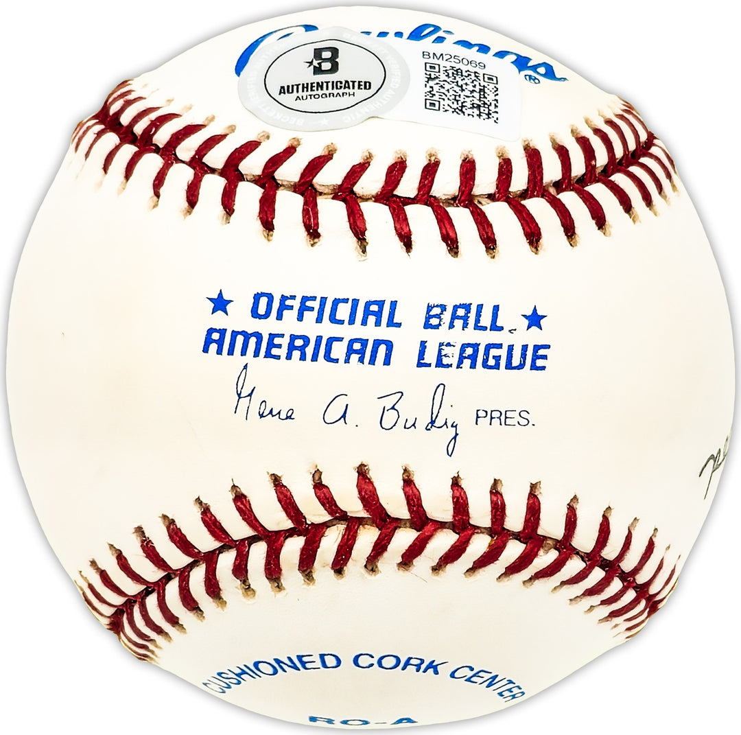 Jake Wood Signed Official AL Baseball Detroit Tigers Beckett BAS QR #BM25069
