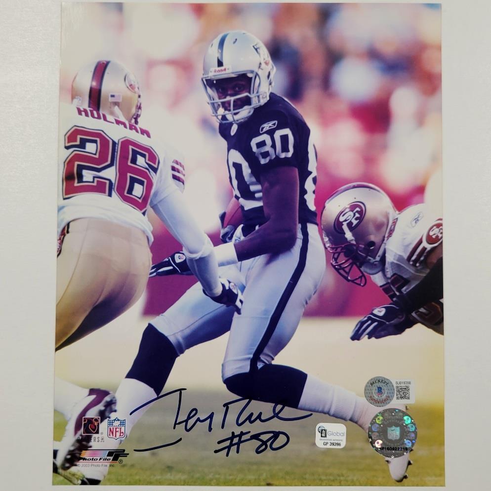 Jerry Rice signed Oakland Raiders 8x10 photo autograph ~ Beckett BAS Holo