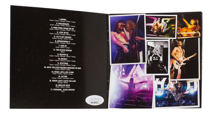Joe Elliott Signed Def Leppard The Story So Far CD Booklet JSA ITP