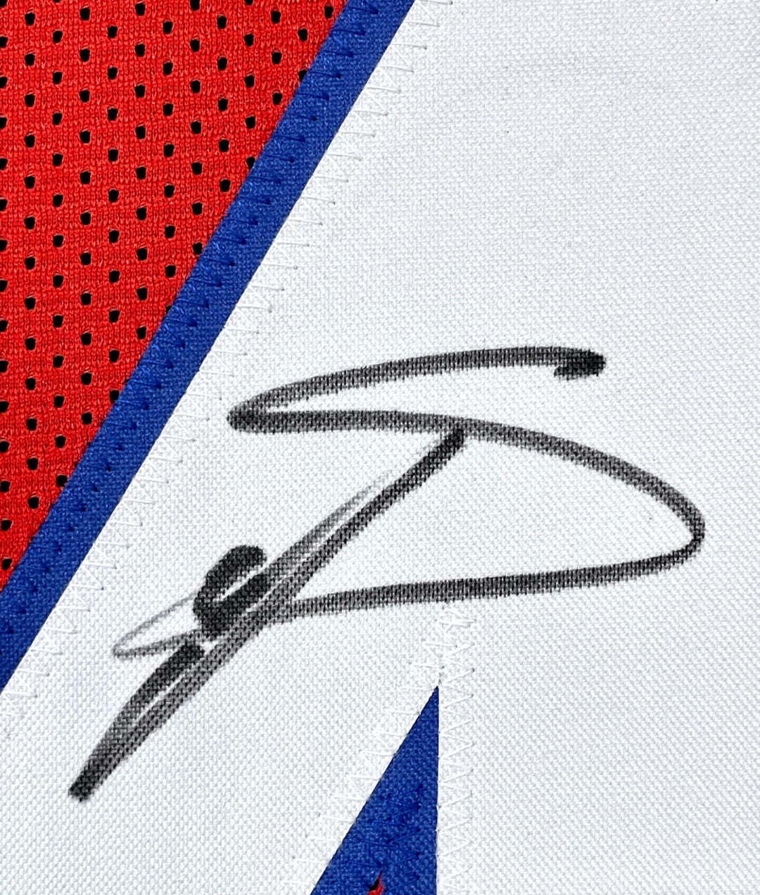 Stefon Diggs Autographed Buffalo Bills Red Jersey Framed BAS Signed Memorabilia