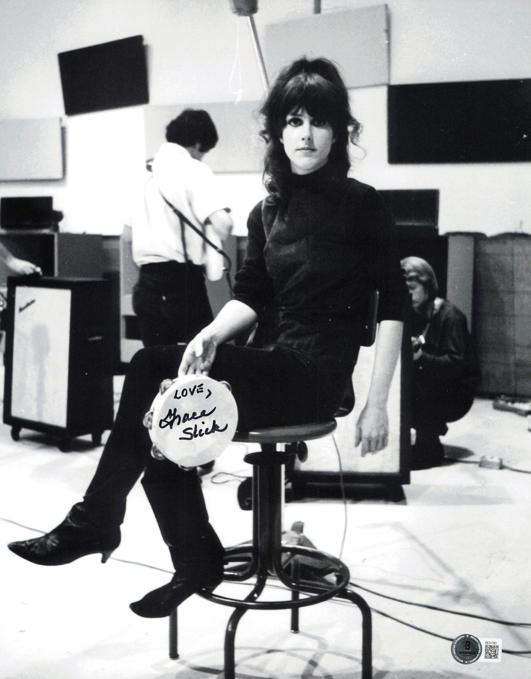 Grace Slick Signed 11x14 Photo Jefferson Starship "Love" Beckett #AE31783