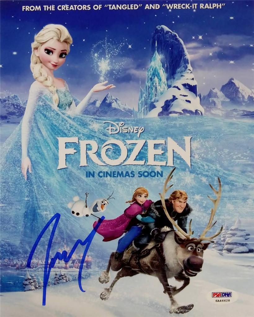 Josh Gad voice of Olaf signed Disney Frozen 8x10 Photo PSA/DNA COA see pic proof