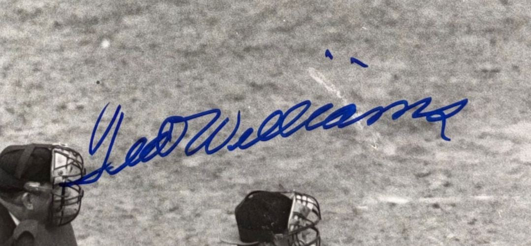 Ted Williams Signed Framed 16x20 Boston Red Sox Swing Photo 2 PSA/DNA LOA
