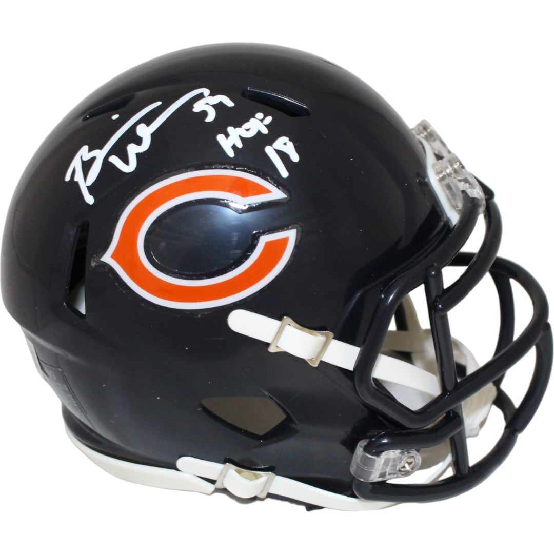 Brian Urlacher Autographed Chicago Bears HOF Mini Helmet Beckett 43057