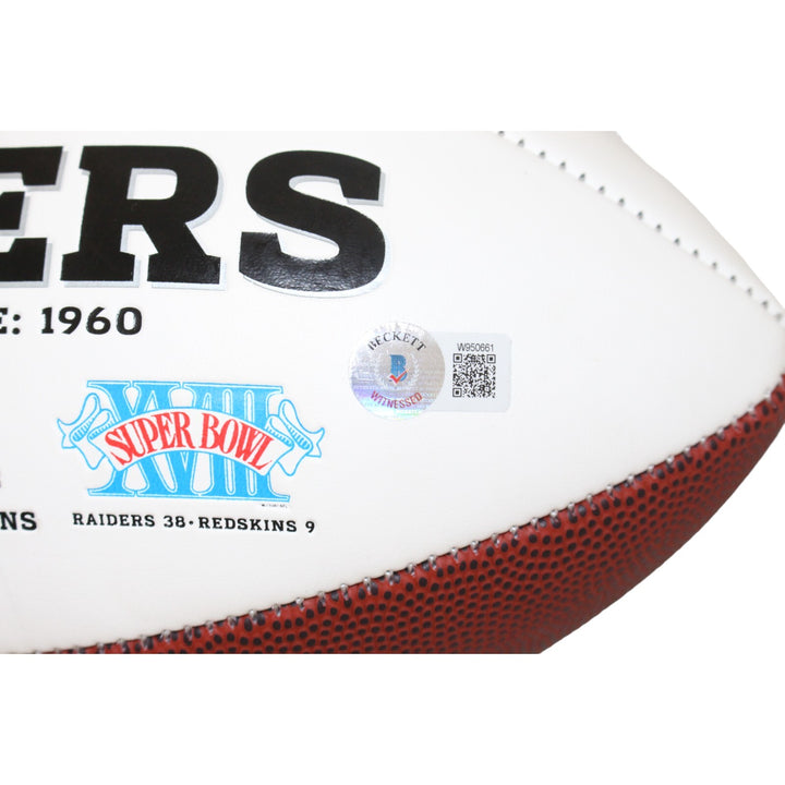 Michael Mayer Signed Las Vegas Raiders Logo Football Beckett 43081