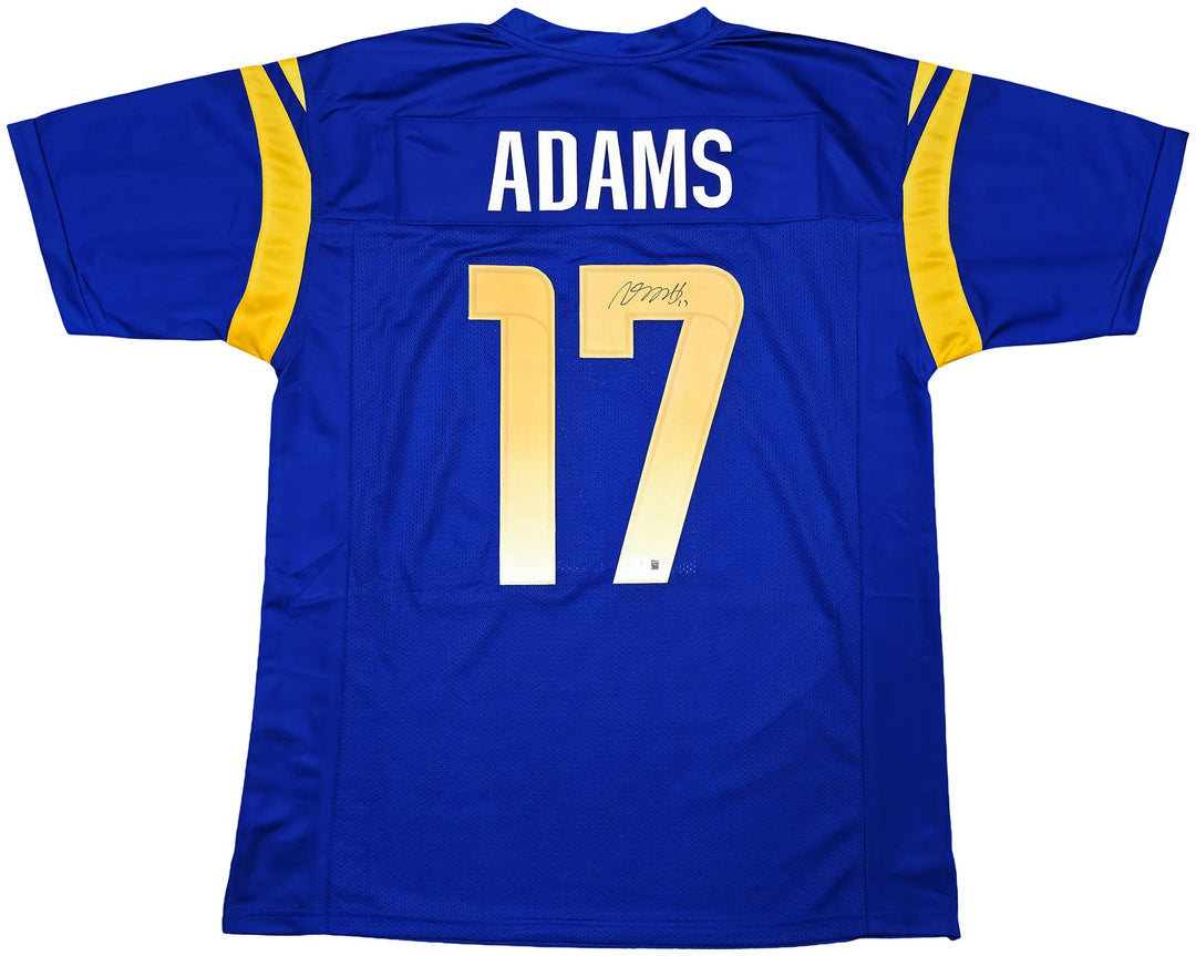 Los Angeles Rams Davante Adams Signed Blue Jersey Beckett Witness