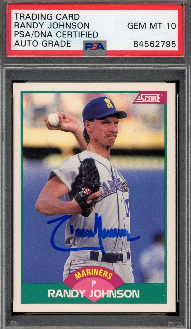 Randy Johnson Gem Mint 10 PSA DNA Signed 1989 Score Traded Autograph