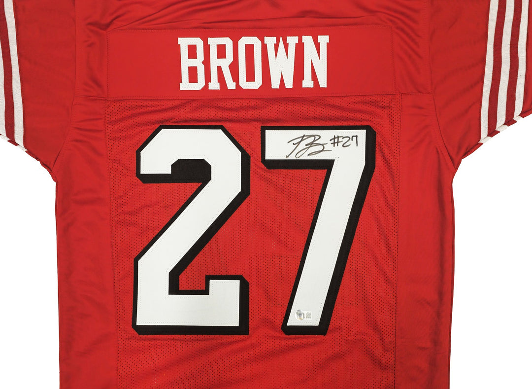 San Francisco 49ers Ji'Ayir Brown Autographed Signed Red Jersey Beckett Witness