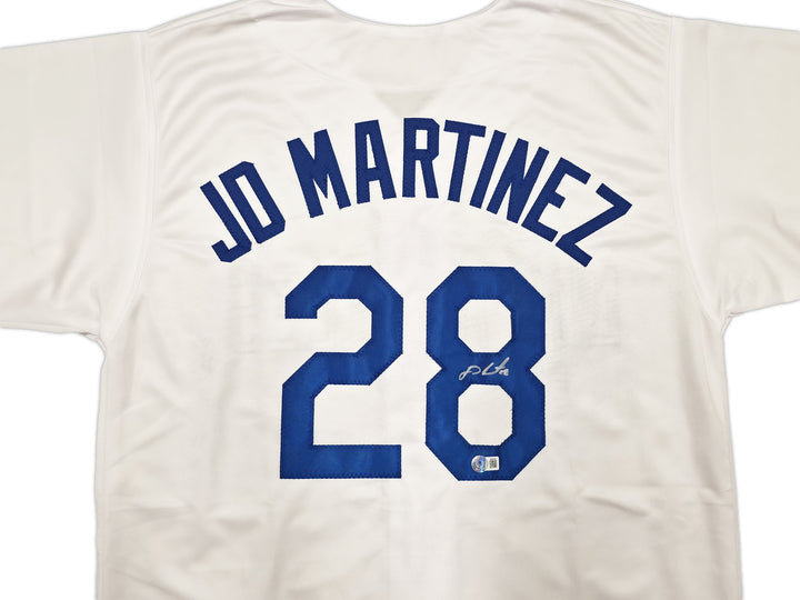 Los Angeles Dodgers JD Martinez Signed White Jersey Beckett Witness