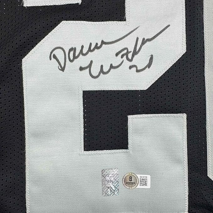 Framed Signed Darren McFadden 35x39 Oakland Black Jersey Beckett COA