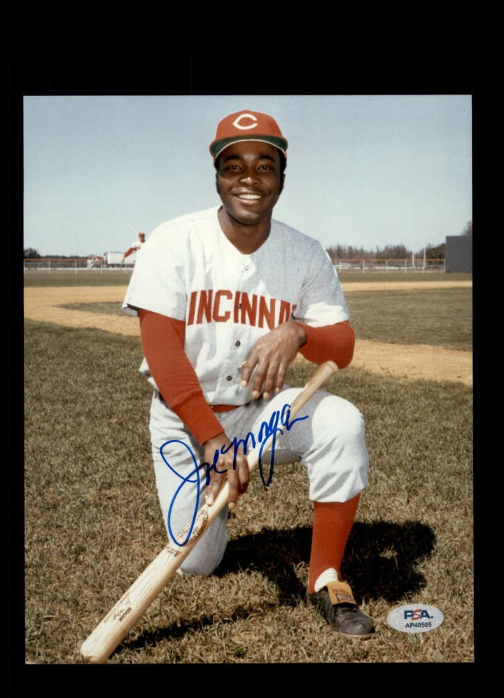 Joe Morgan PSA DNA Signed 8x10 Photo Autograph Reds