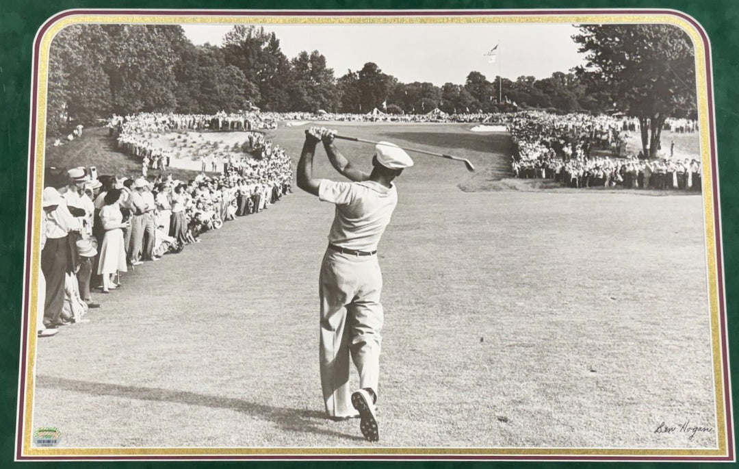 1950 US Open Ben Hogan Signed 16x20 Photo Framed w/ Check LE/500 Auto Fanatics