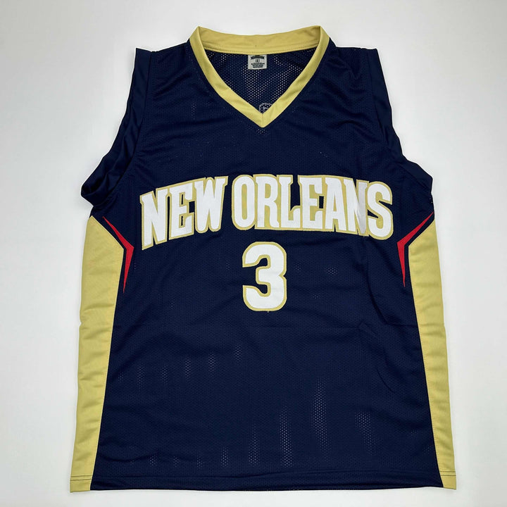 Facsimile Autographed C.J. CJ McCollum New Orleans Blue Reprint Jersey Men's XL