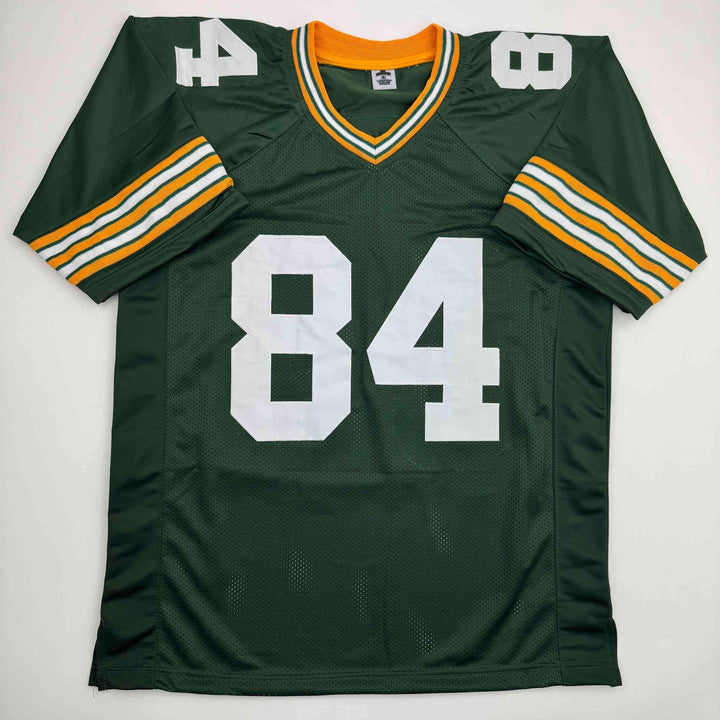 Autographed/Signed Sterling Sharpe Green Bay Green Jersey Beckett COA